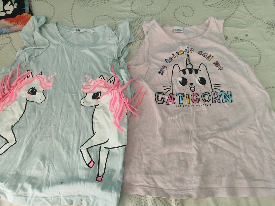 Kız Çocuk Renkli Payetli Tişört çoklu ürün - Görsel 2