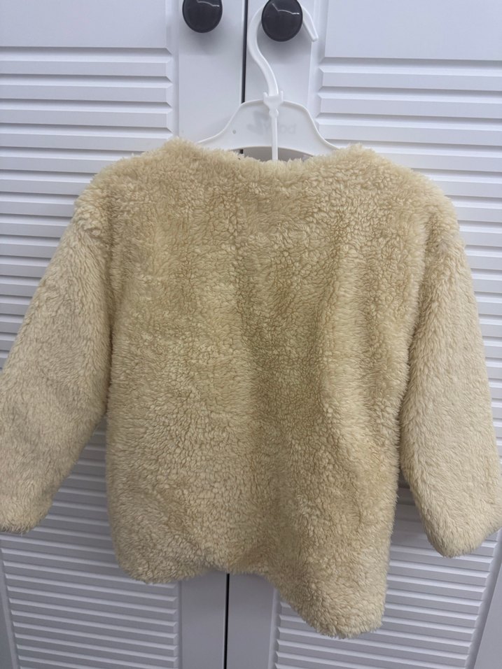 Bej Kız Çocuk PeluşCeket - Görsel 3