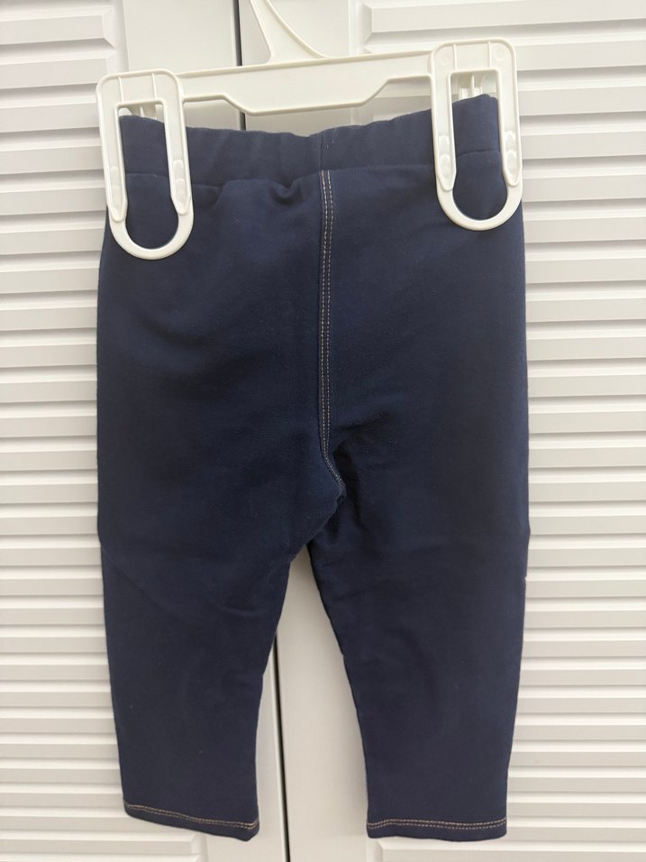 Kız Çocuk Lacivert Elastik Bel Denim Pantolon - Görsel 3