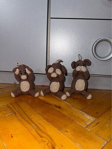 Amigurumi 3 maymun