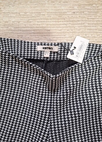 Koton kazayağı desenli pantolon - Görsel 3