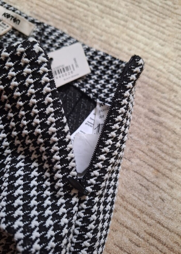 Koton kazayağı desenli pantolon - Görsel 2