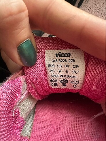 25 Beden pembe Renk Vicco pembe kalpli