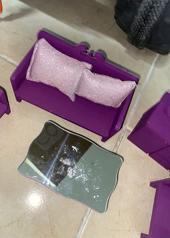 Mor Çocuk Oyun Mobilyası Seti ahşap - Görsel 2