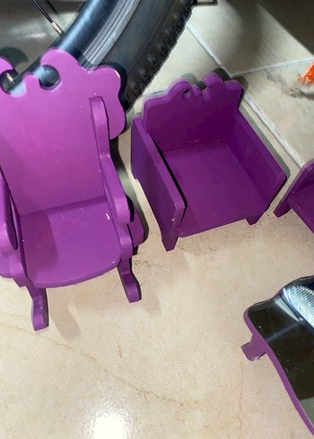 Mor Çocuk Oyun Mobilyası Seti ahşap - Görsel 4