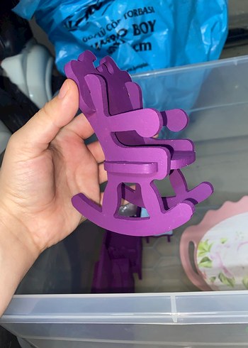 Mor Çocuk Oyun Mobilyası Seti ahşap - Görsel 6