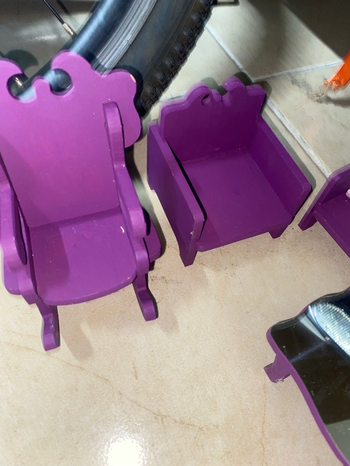 Mor Çocuk Oyun Mobilyası Seti ahşap - Görsel 4