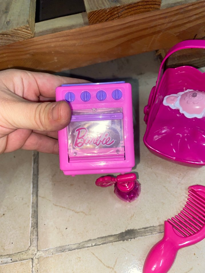 Pembe Barbie Bebek  Aksesuar Seti - Görsel 2