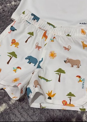 Baskılı Beyaz Erkek Çocuk Mayo Takımı - Görsel 3