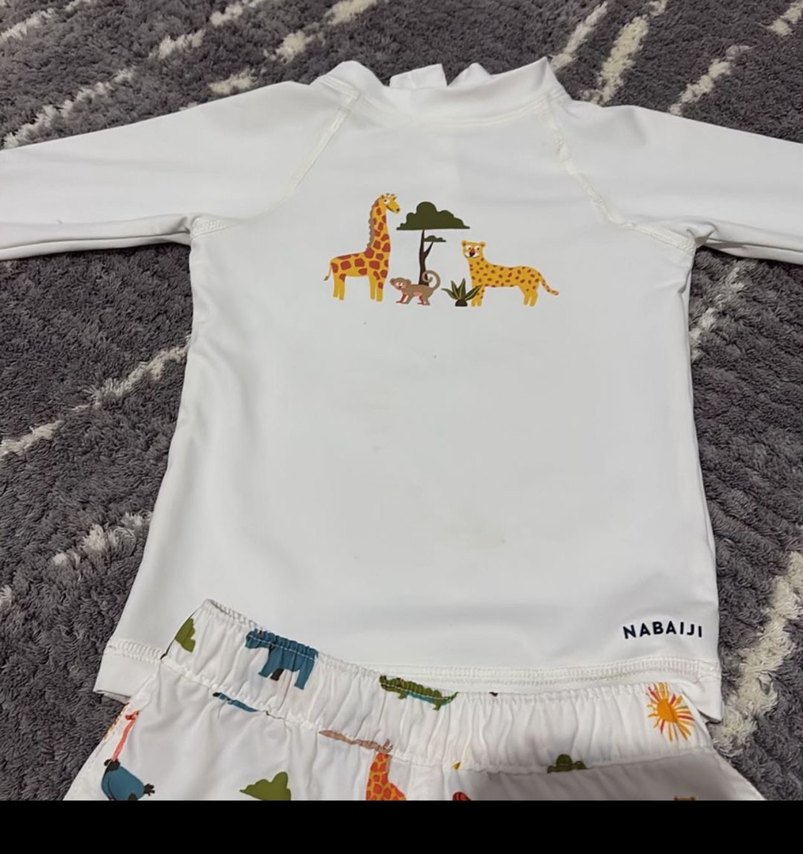 Baskılı Beyaz Erkek Çocuk Mayo Takımı - Görsel 2