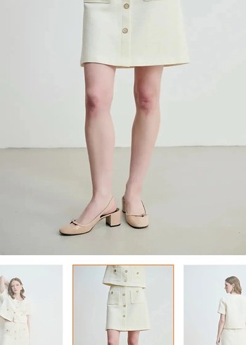 GUSTO Evaze Kesim Koton Tuvit Etek L - Görsel 3