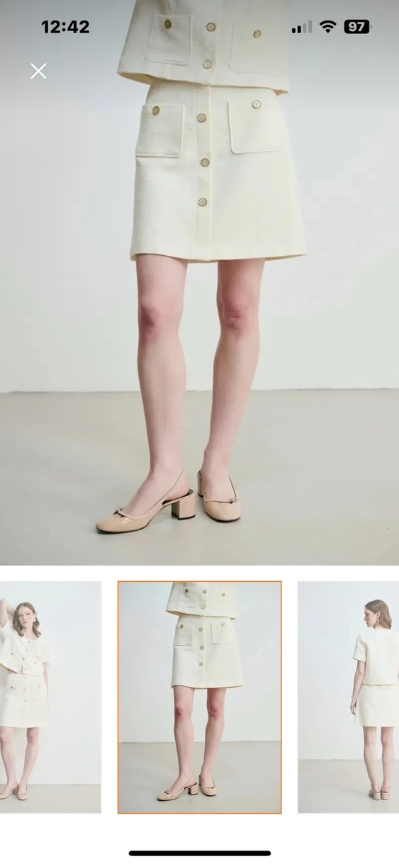 GUSTO Evaze Kesim Koton Tuvit Etek L - Görsel 3