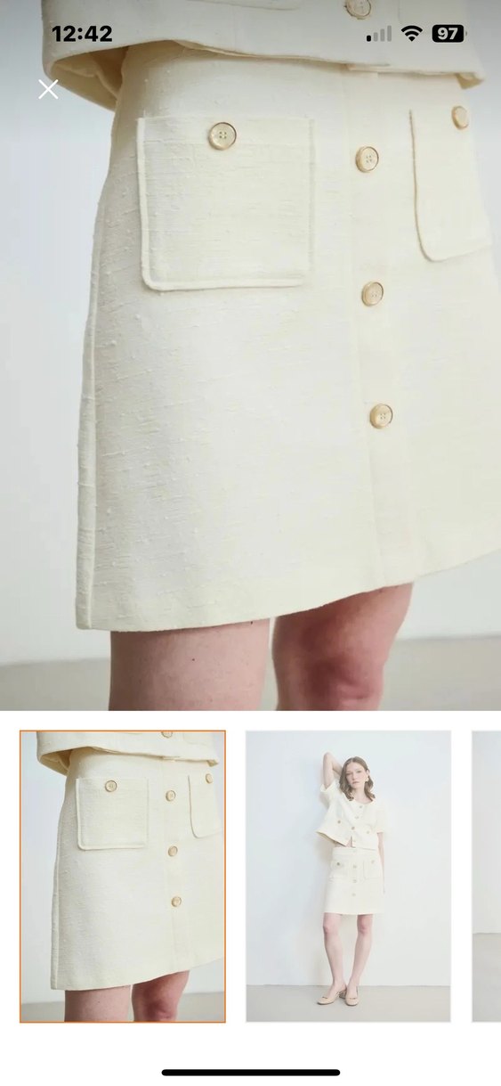 GUSTO Evaze Kesim Koton Tuvit Etek L - Görsel 4