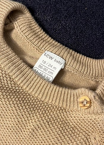 LCW Baby bej unisex kazak 12-18 ay - Görsel 4