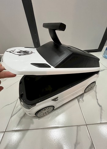 Beyaz Oyuncak Araba Çocuk Valizi - Görsel 9