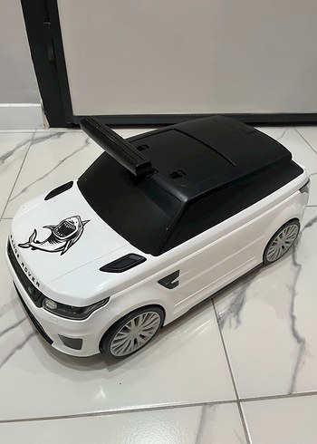 Beyaz Oyuncak Araba Çocuk Valizi - Görsel 7