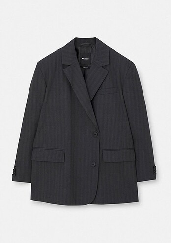 Pull and Bear Oversize Çizgili Blazer