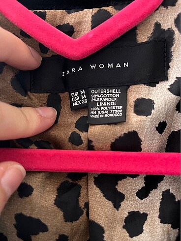 m Beden siyah Renk Zara Leopar Ceket