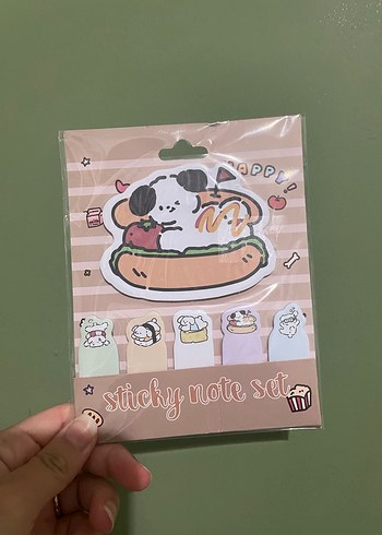 Pastel Renkli Kahverengi sticker set