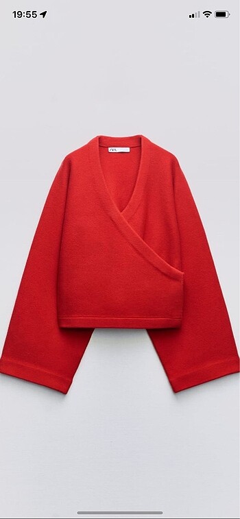 Zara /100 yünlü crop kimono hırka-Limited edition