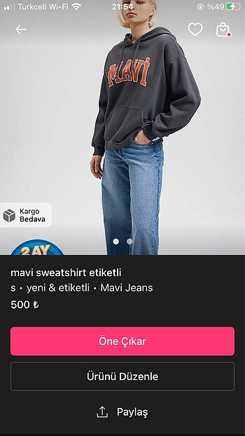 mavi sweatshirt