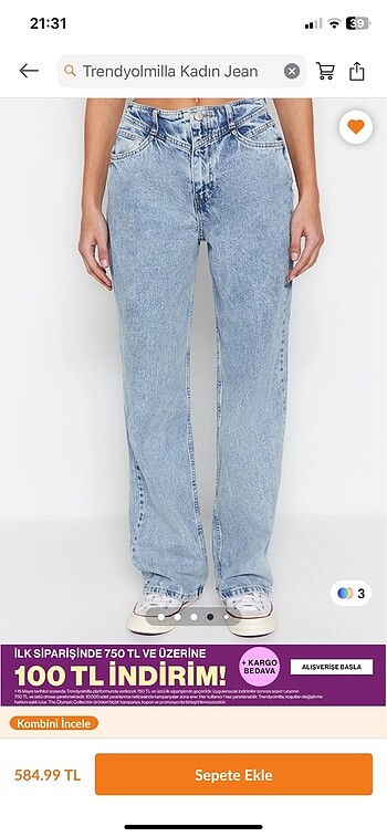 Trendyol & Milla Trendyolmilla mavi jeans