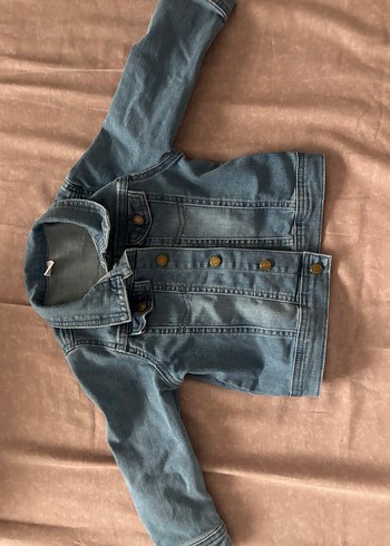 Düğmeli erkek Çocuk Gri Denim Ceket