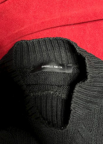 Kadın Siyah Örgü Boğazlı Kazak - Görsel 4