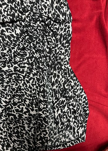 Desenli uzun kollu elbise - Görsel 4