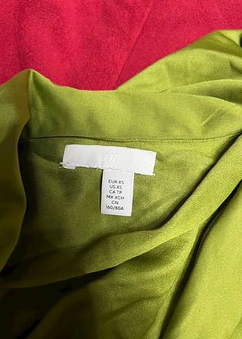 HM Parlak Yeşil Drapeli Midi Elbise - Görsel 3