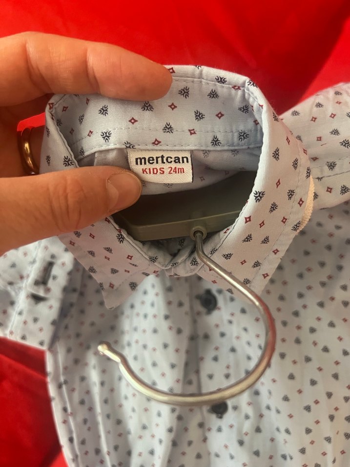 Düğmeli Gri Uzun Kollu Bebek Body - Görsel 3