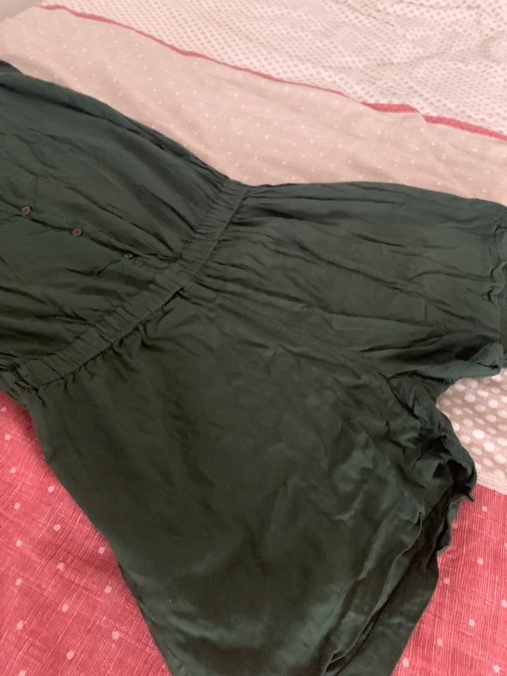 Mudo Yeşil Viskon Düğmeli Kadın Tulum - Görsel 2