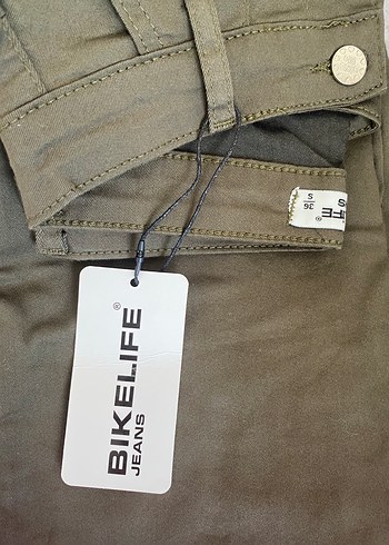 Trendyol & Milla BiKELiFE Haki Kargo Cepli Yüksek Bel Pantolon