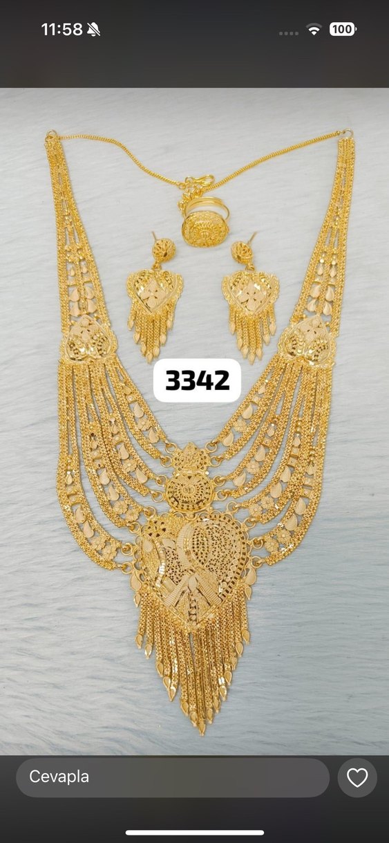 İmitasyon hint takı seti kolye seti - Görsel 5