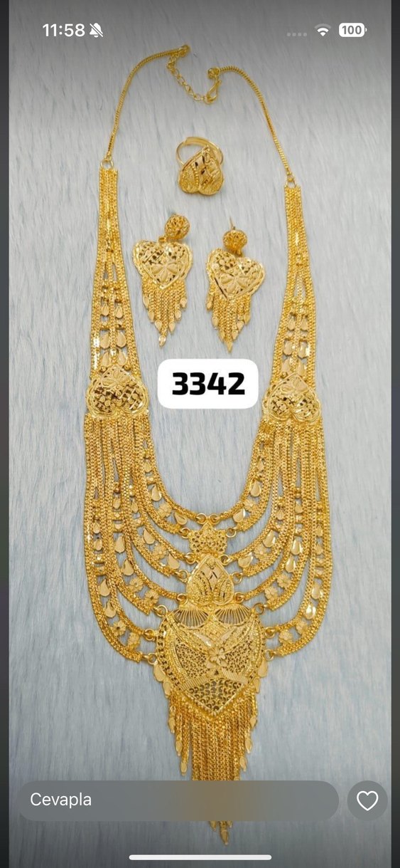 İmitasyon hint takı seti kolye seti - Görsel 4