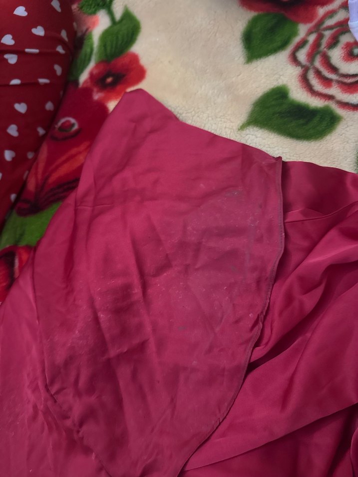 Alfabeta Kırmızı Straplez Drapeli Saten Uzun Abiye Elbise - Görsel 4