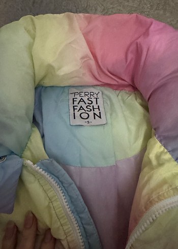 Çok Renkli Puf Mont - Görsel 3