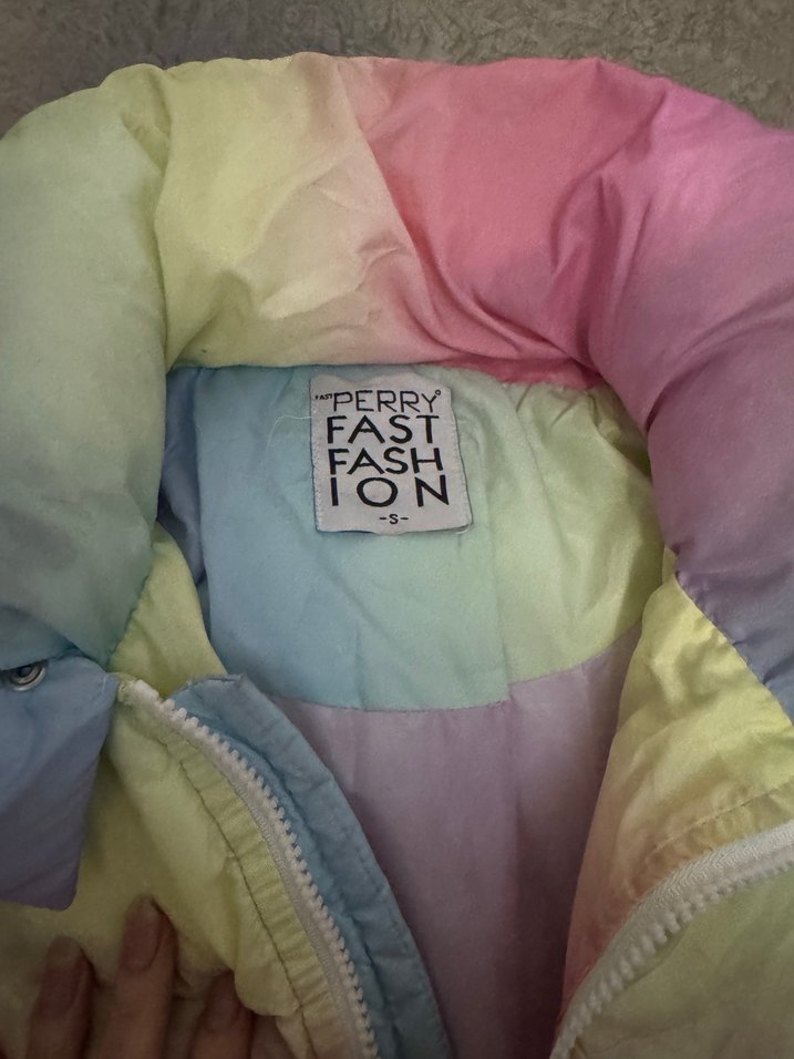 Çok Renkli Puf Mont - Görsel 3