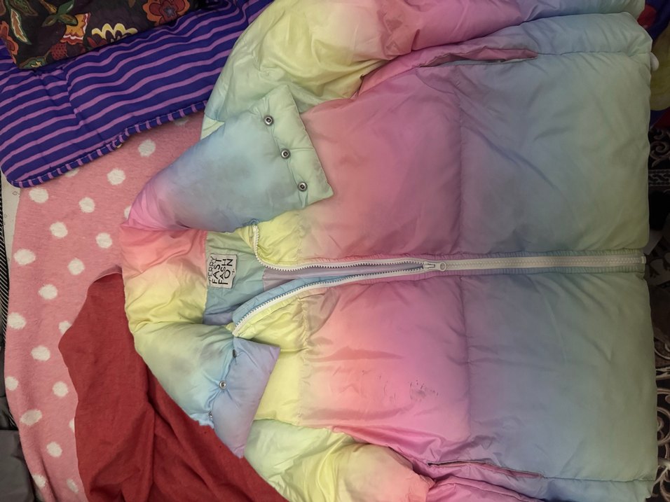 Çok Renkli Puf Mont - Görsel 2