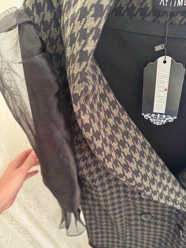 Haki yeşil etek ceket takım - Görsel 4