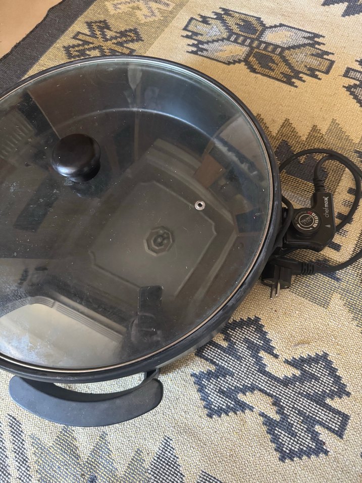 Chefmax Siyah Elektrikli Tencere Pizzamatik - Görsel 3