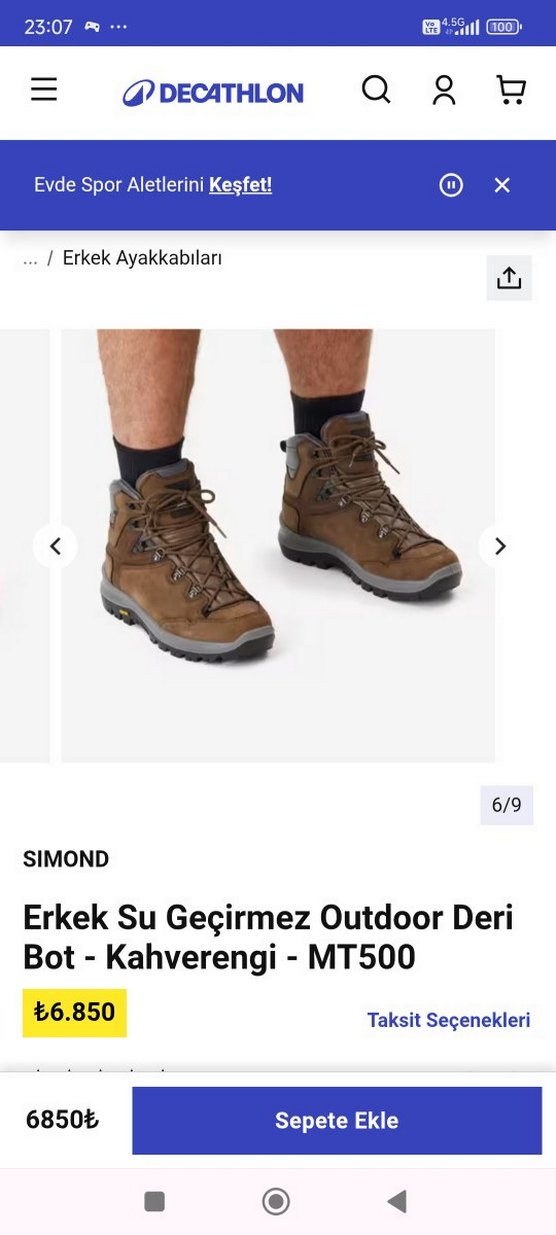 Simond Erkek Kahverengi Su Geçirmez Outdoor Bot 40.numara - Görsel 2