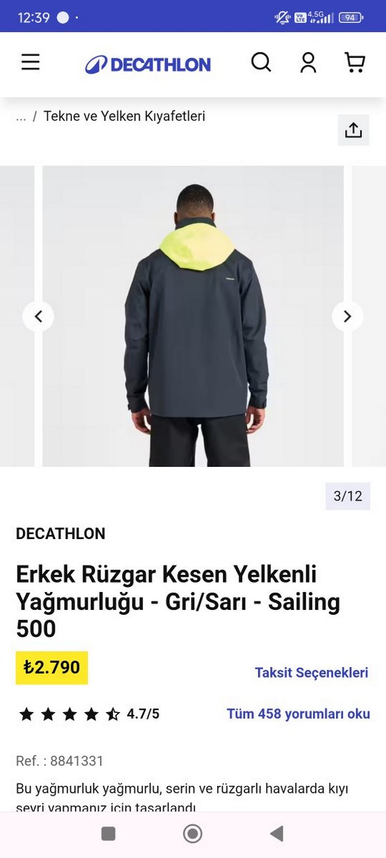 tribord yağmurluk L.beden - Görsel 3