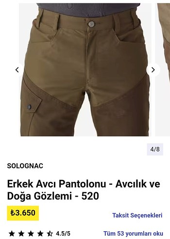 Solognac Erkek Avcı Pantolonu - Kemerli Kahverengi - Görsel 6