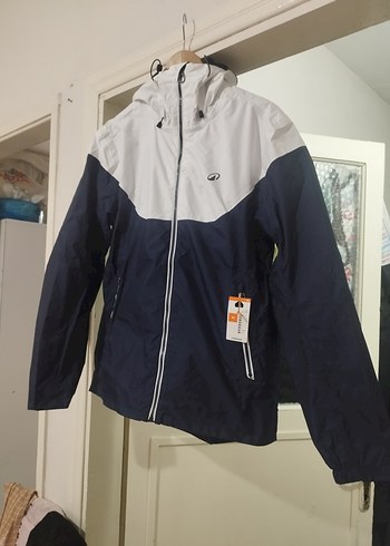 Erkek Beyaz-Lacivert Fermuarlı Spor Ceket M.beden - Görsel 6