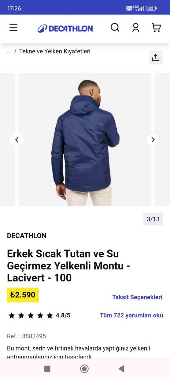 su geçirmez mont L.beden - Görsel 3