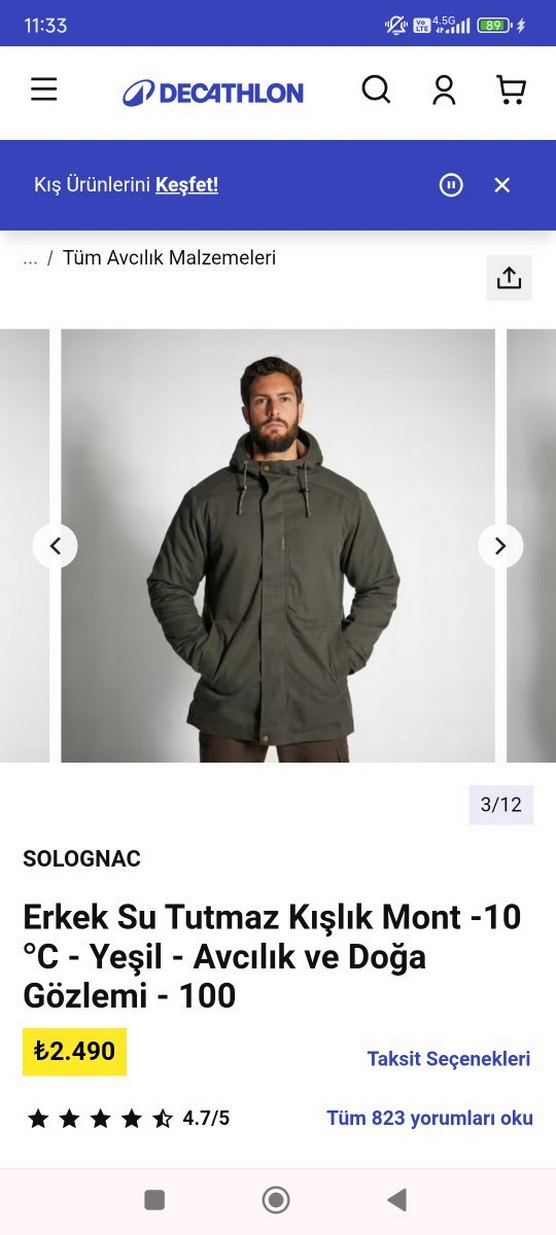 solocnac avcı mont L.beden - Görsel 2