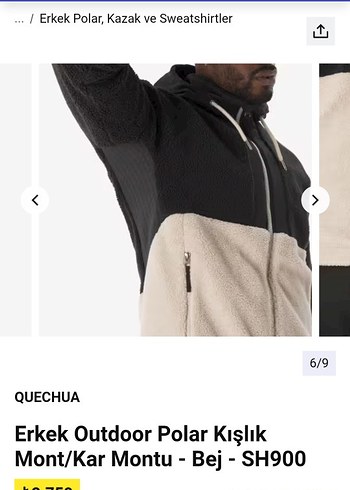 Quechua Erkek Outdoor Polar Kışlık Mont L.beden - Görsel 4