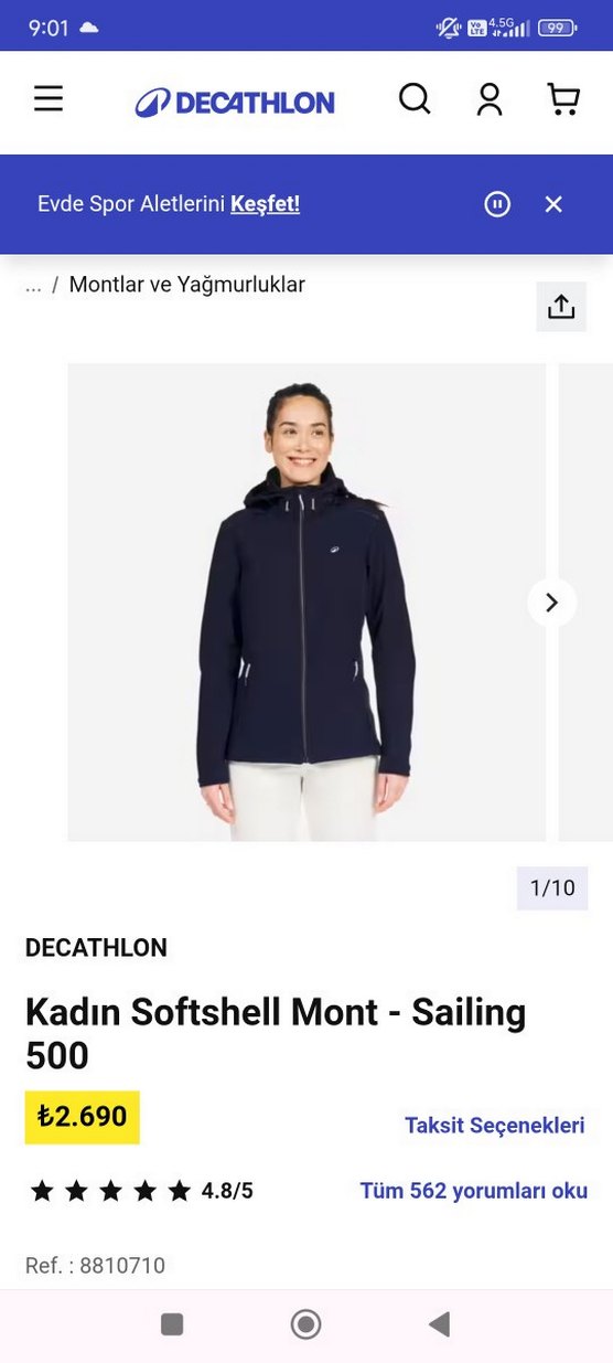 Kadın mont L.beden - Görsel 5