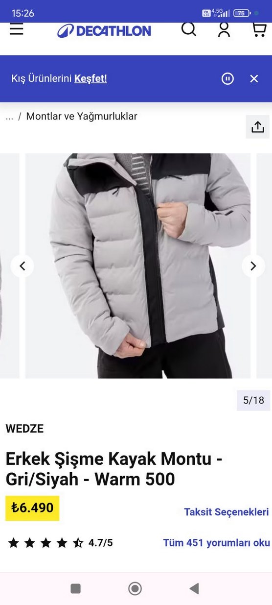 M.beden kayak montu - Görsel 5